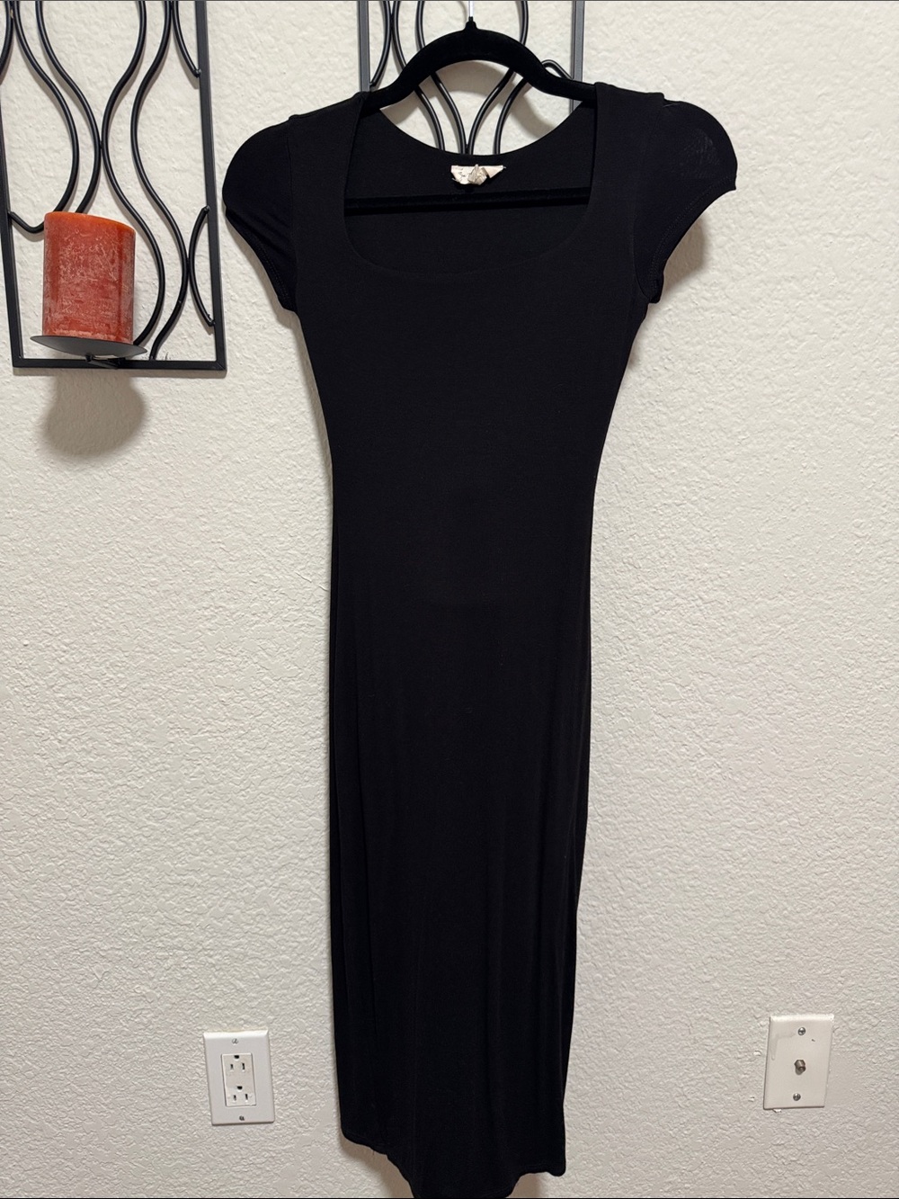 See You Monday Black Scoop Neck Maxi Dress
